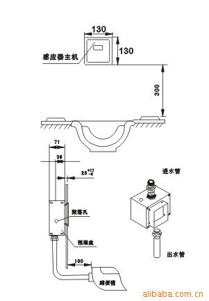 供应九牧王贵宾大便感应冲洗阀,感应小便器感应洗手器