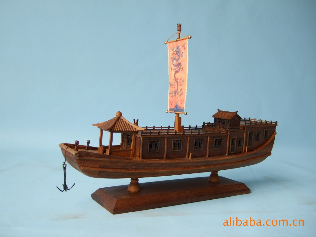 厂家直供手工仿真古船模型安福舻l35cm