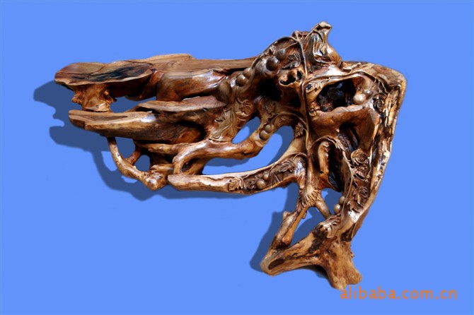 精致仙客来根雕艺术,雕刻抛光,可以定做