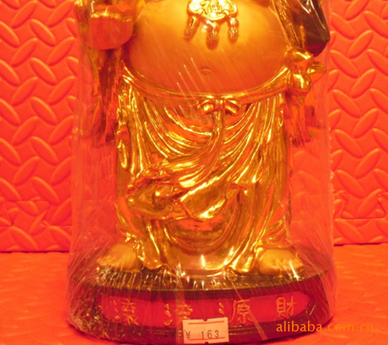 宗教工艺品佛像摆件之背黄金袋弥勒弥勒佛小黄金袋