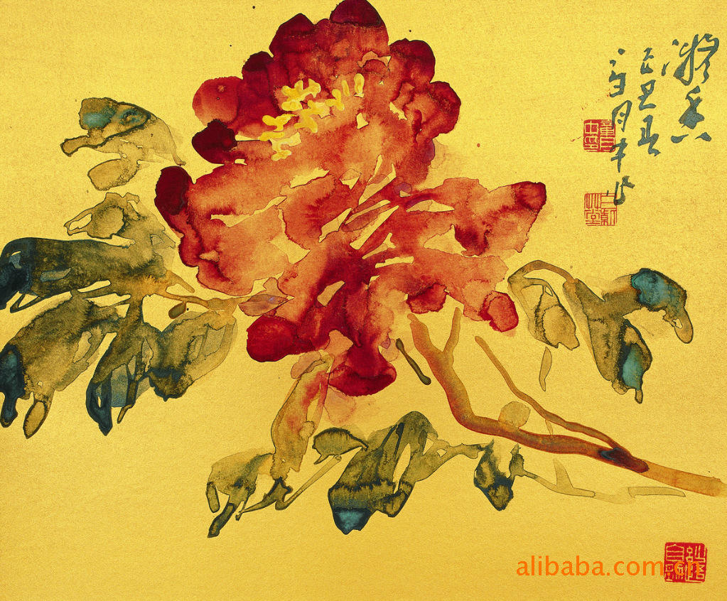 出售水墨名家章月中纯手绘花鸟画 两本一套