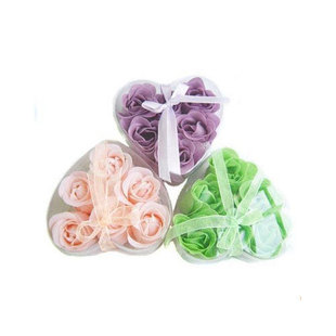 心形6朵花纸香皂