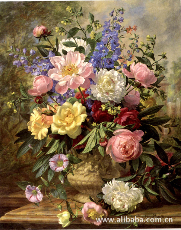 油画 玫瑰花图片_8