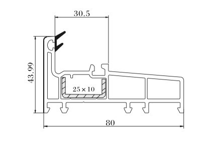 80胶条固定框 双色共挤 彩色共挤 塑钢型材 塑钢门窗