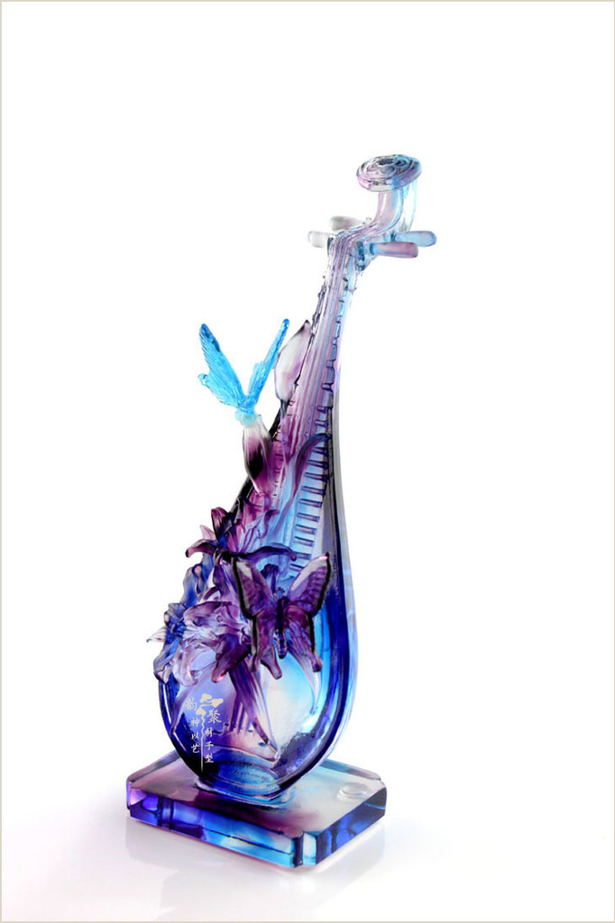 jy467/情深意长/琵琶琴/琉璃摆件/商务/办公礼品/婚庆礼品