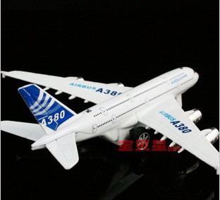 荣华23027s 1:300合金飞机模型 a380客机 声光 儿童玩具