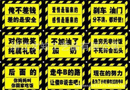 趣味警示牌 雷人語錄吸盤 搞笑牌 個性警示牌