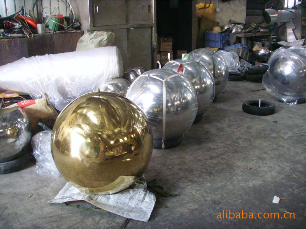 50cm不锈钢钛金球|不锈钢金色球