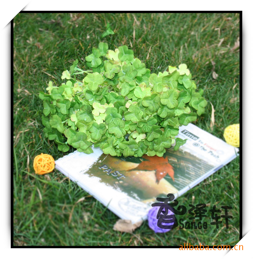 仿真花批发三叶草玲珑草