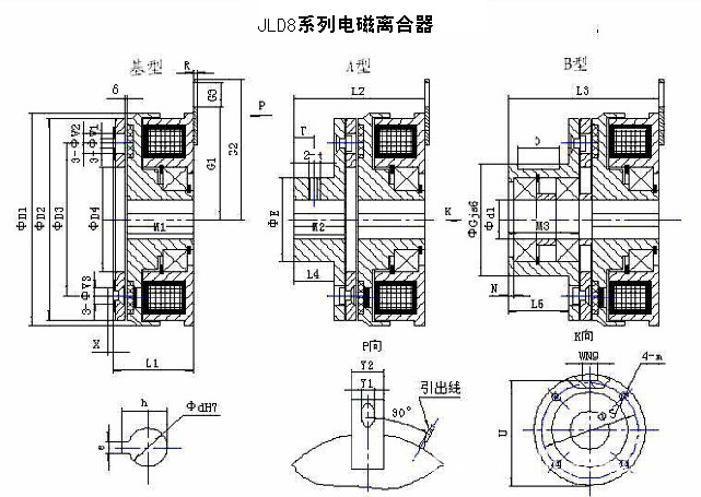 jld850基系列乾式單片電磁離合器專業用於粉塵大的工作環境中