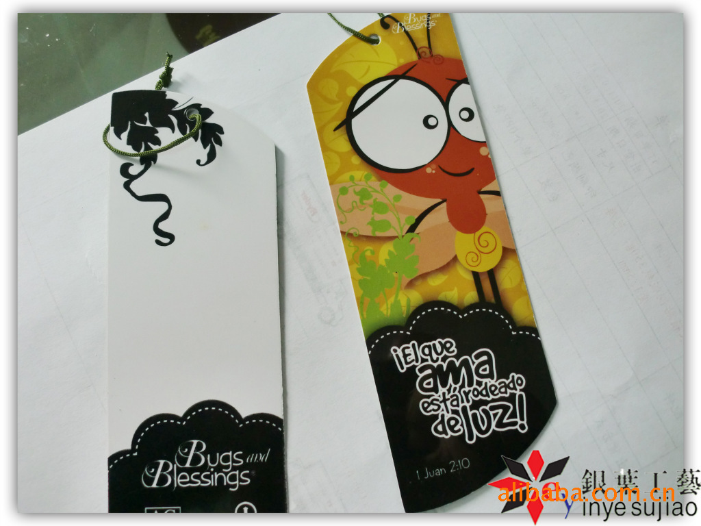 供应pvc印刷书签 广告书签 蚂蚁图案书签 可写字书签