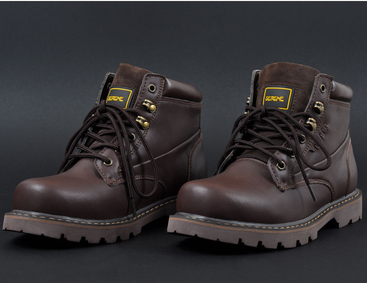 批发西瑞serene-9034正品 新款硬汉工装高帮军靴 户外休闲皮鞋图片_26