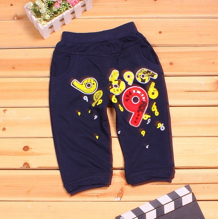 秋季新款 童裤批发 9字特色绣花童裤 韩版童裤 超值热卖 12.50,12.