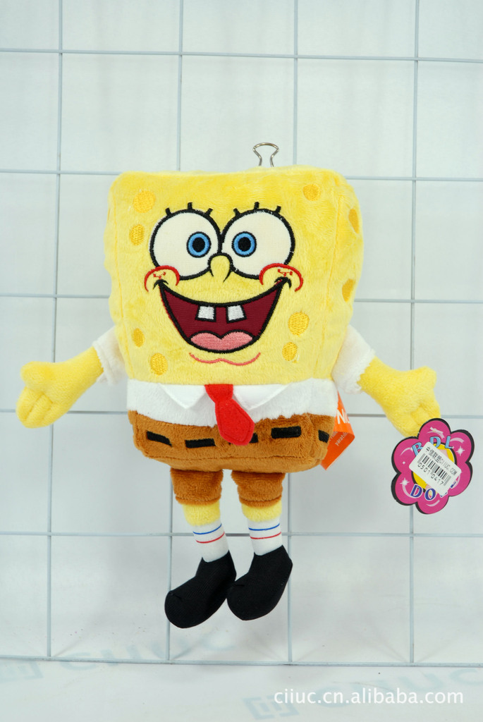 供应信息 人偶,娃娃玩具 厂价直销,热销毛绒玩具--海绵宝宝(17cm)