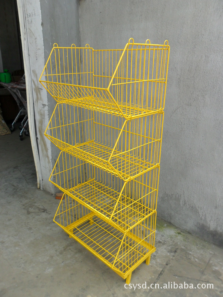 叠笼 挂篮 堆篮 超市叠笼 斜口笼 面包笼 叠篮