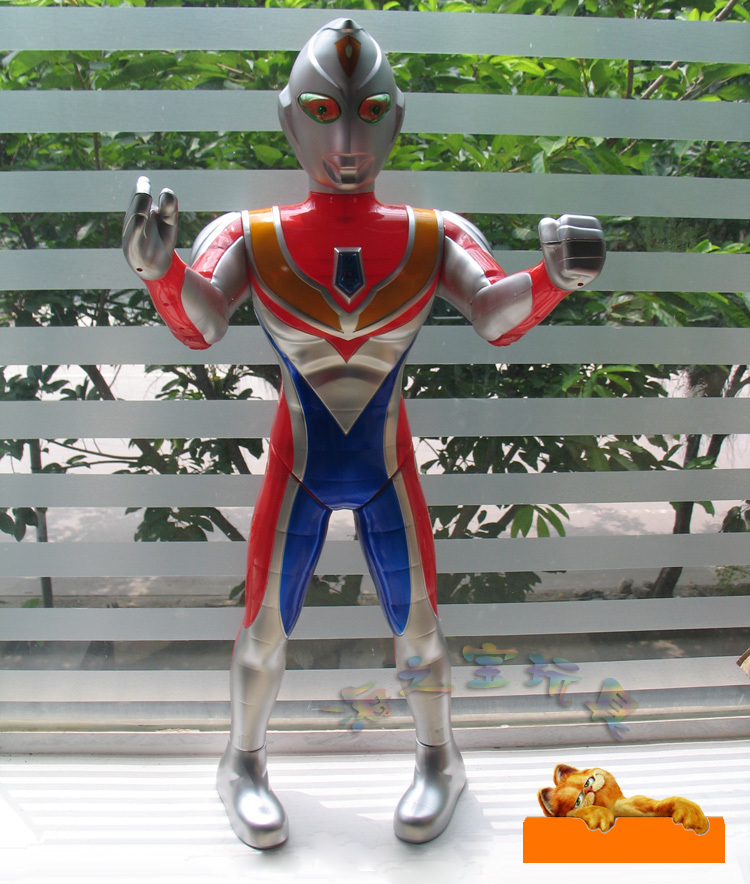 特大号玩具90cm高 超人 特大奥特曼 机器人 超人迪迦发光发声