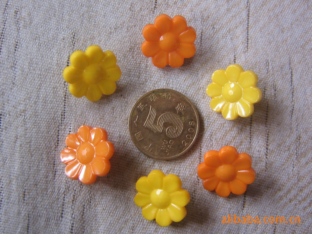 卡通纽扣 儿童纽扣 彩色太阳花纽扣16mm图片_1