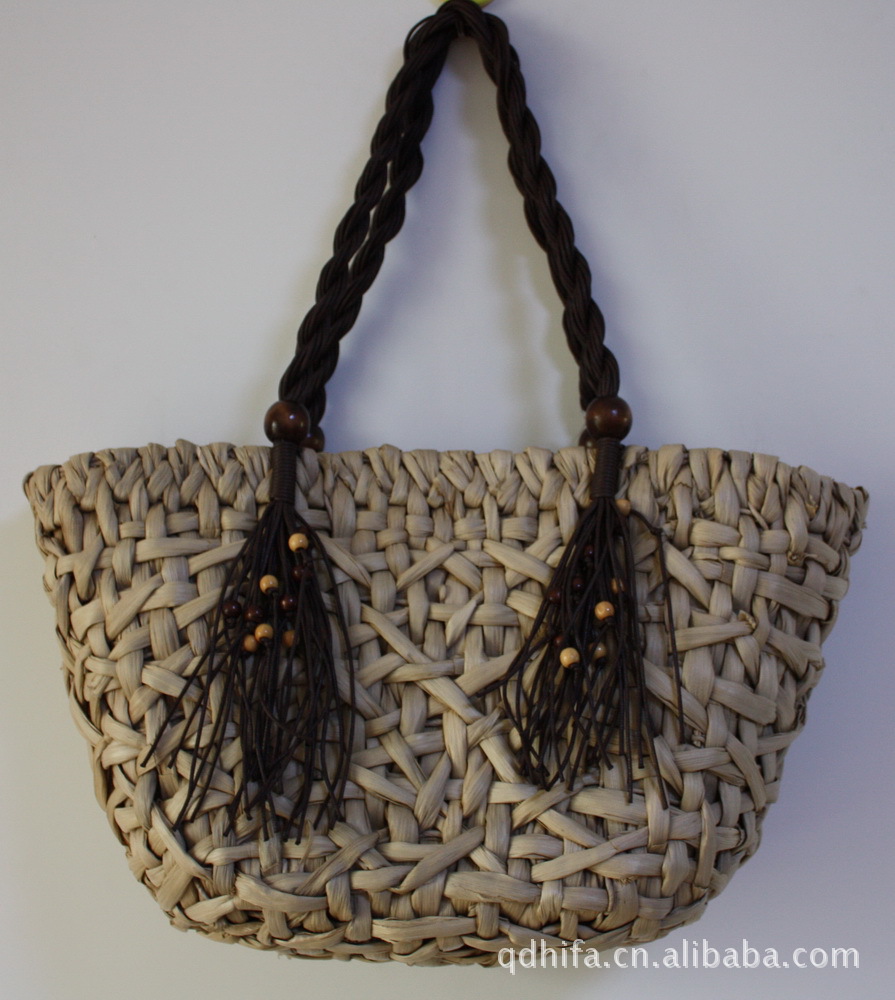 (厂家直销)纯手工女士工艺玉米皮包