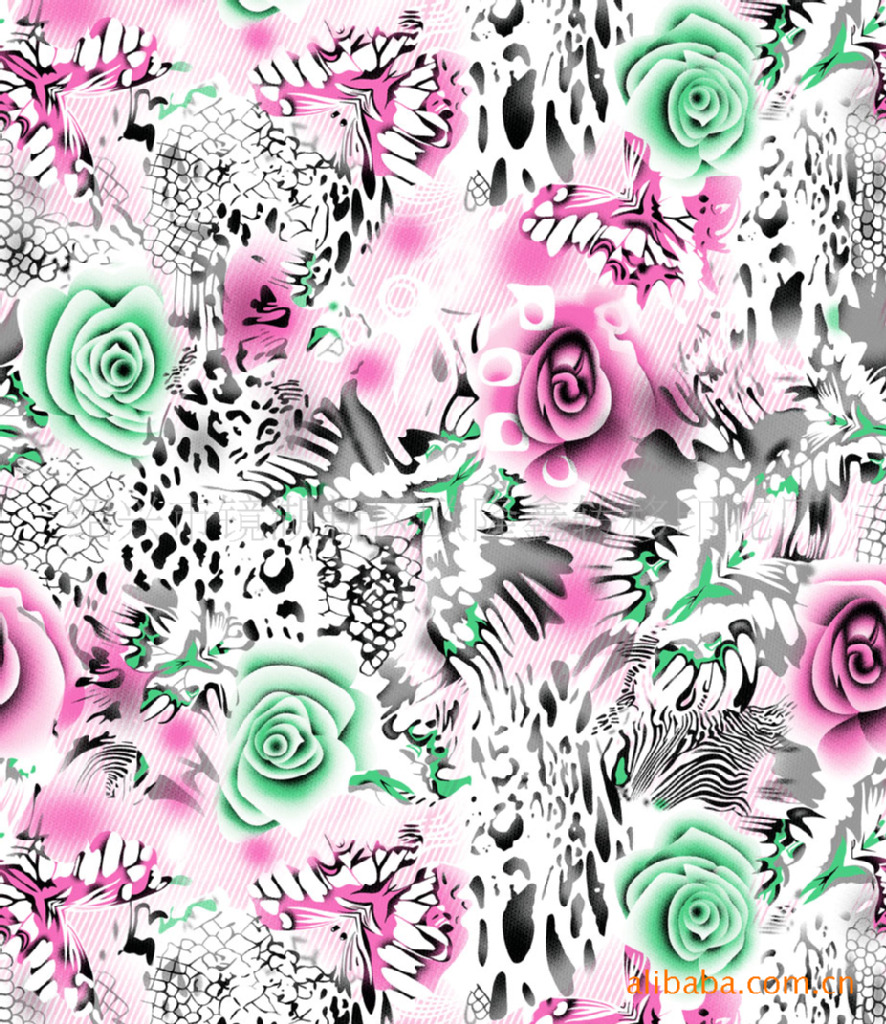 供应服装面料转移印花纸印花布