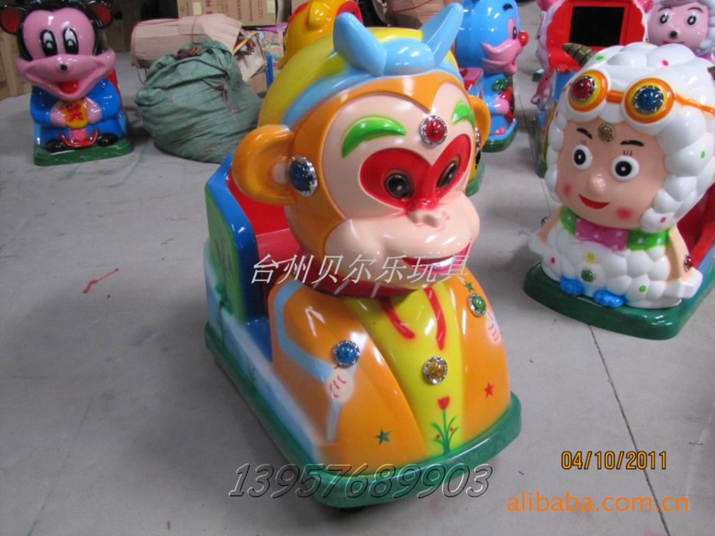 猴子孙悟空新款儿童投币防伪语音mp3摇摇车塑料环保漆摇摆机