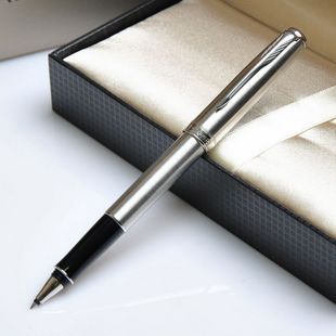 正品 派克 宝珠笔 parker派克笔08款卓尔钢杆白夹 签字笔 可印字