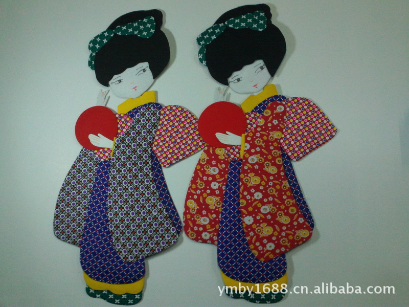 十字绣 布艺画 日本娃娃 纯手工加工 来料来样加工 定做 批发