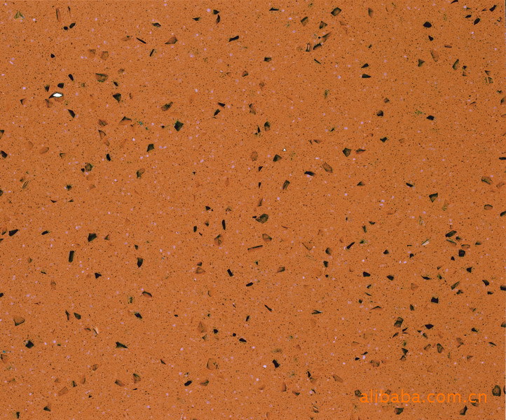 供应橙色人造大理石,加贝壳人造大理石地板