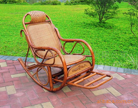 真藤摇椅藤椅子躺椅休闲椅 办公午休椅老人椅客厅阳台家具逍遥椅