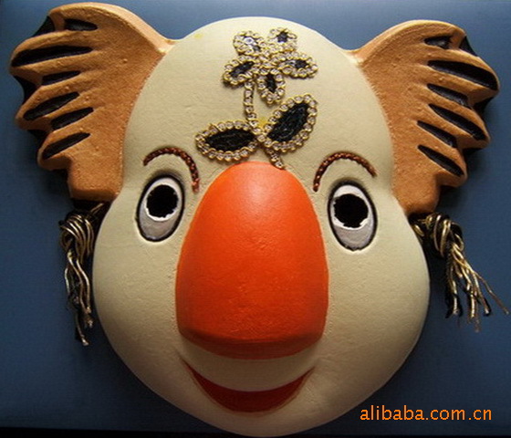 环保新颖树熊(考拉)纸面具,纸面谱,纸脸谱,diy玩具