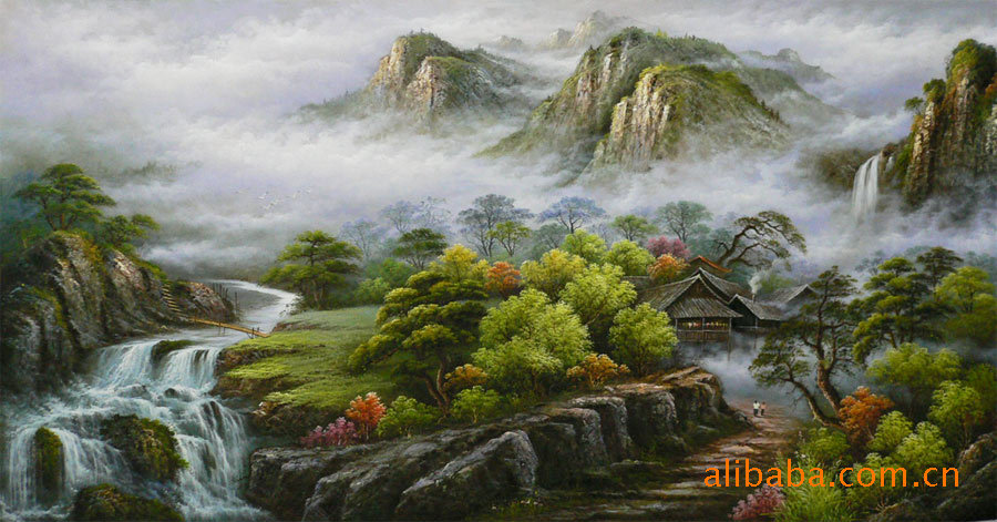 古典山水风景. 人物.人体写实油画 艺术照定做