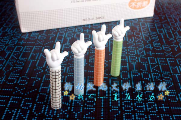 欧贝儿q-2铅笔必备保护套 手势铅笔笔套 笔帽 铅笔延长器 4入 袋