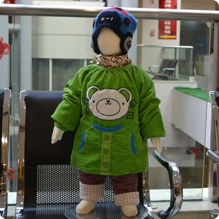 傲贝美加厚宝宝罩衣/儿童反穿衣/全包系扣饭衣/兜兜褂