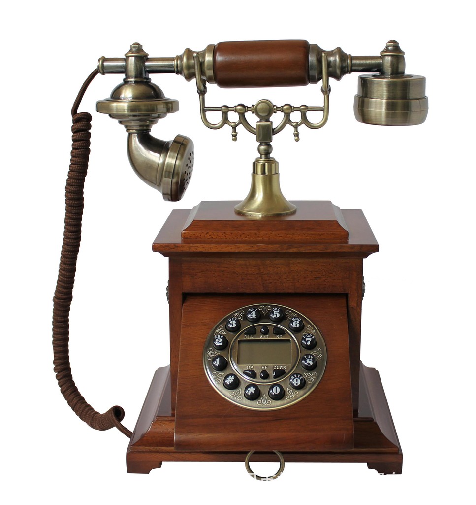 电脑,办公设备 办公通讯设备 固定电话 复古仿古电话机 实木 来电显示