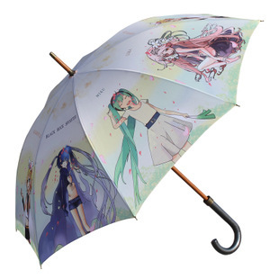 vocaloid初音未来黑岩射手巡音露卡镜音双子晴雨伞长柄伞动漫周边