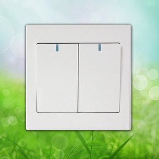 王邦冲钻特价佳美86型雅白墙壁带荧光一位二开双控开关电子电工