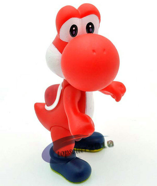 super mario 超级玛丽 马里奥 红色耀西龙 塑胶公仔 摆件 ms600