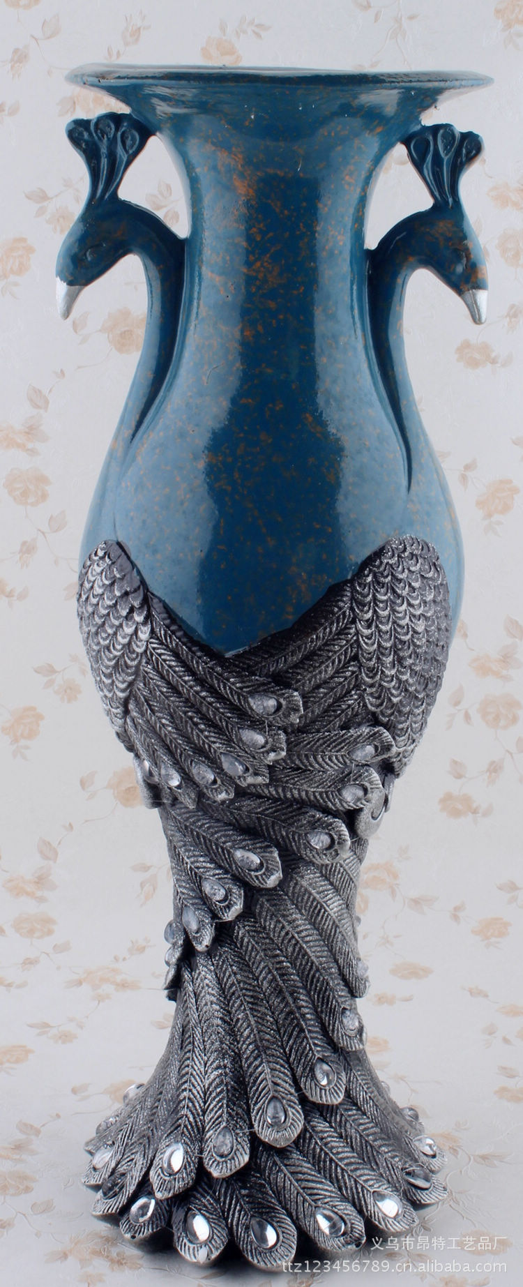 塑料树脂工艺品 双头凤凰家居装饰摆件 创意礼品 结婚礼物