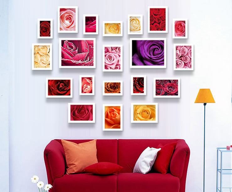 雅工坊 相框 无框画 照片墙 照片框 组合相框