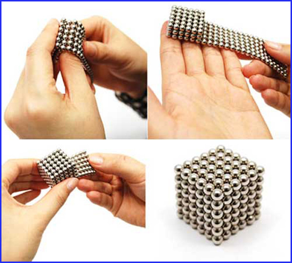 银色5mm磁性智力魔方 216球镀镍巴克球魔力diy套装 外贸热销产品