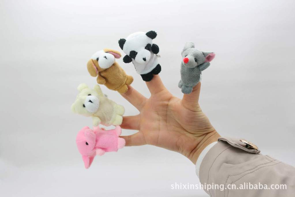 深圳工厂 毛绒小熊手指偶 做工精细 款式齐全