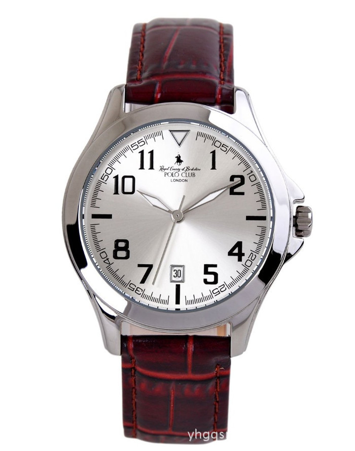 polo club/保罗 潮男夜光日历功能商务防水手表 pl131-685sv-b