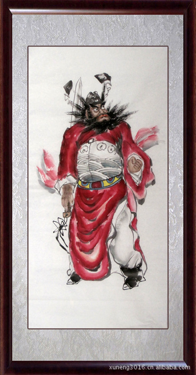 镇宅驱邪传统人物红衣钟馗国画云水谣画坊纯手绘免费题款ls23
