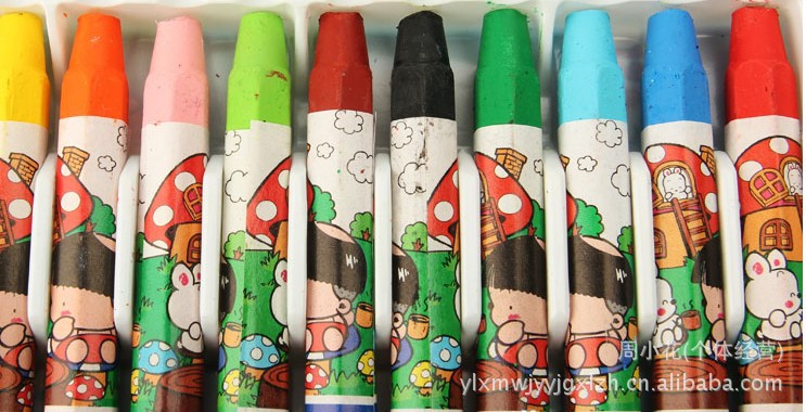 正版西瓜太郎学生学习用品文具 12色油画棒 蜡笔 r066689-3 批发