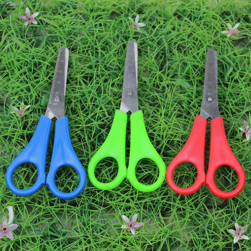 办公用品 学生用品 简易圆头剪刀 带刻度