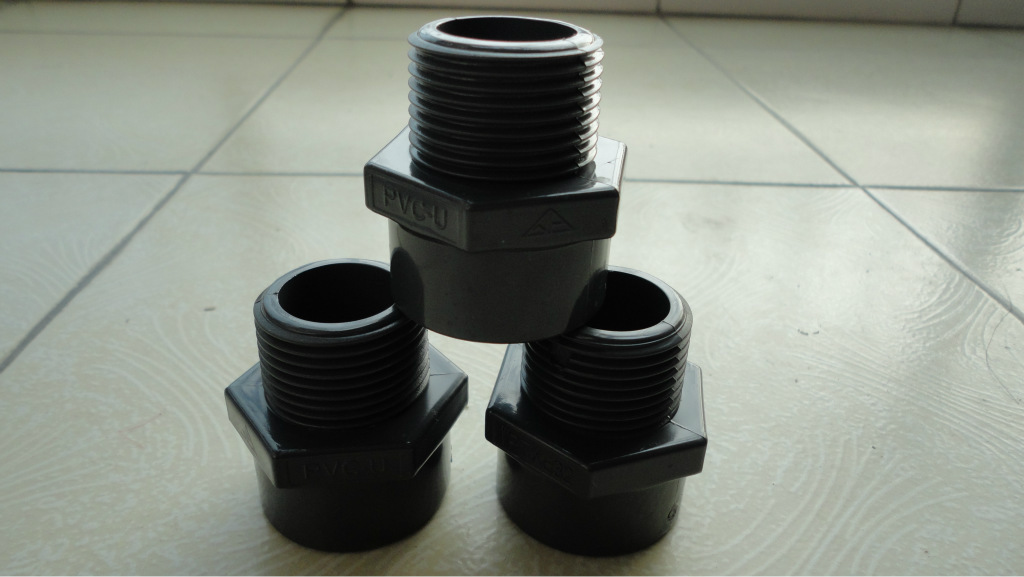 供应环琪牌upvc外丝pvc管件接头upvc阀接头dn20