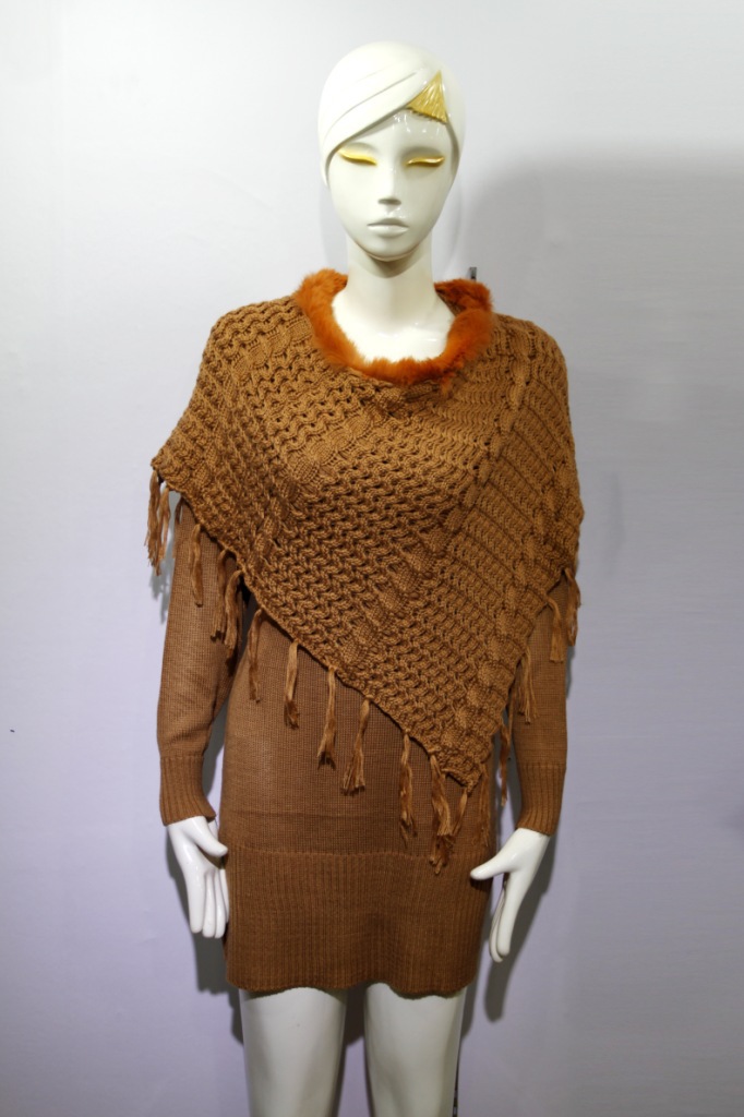 批发 时尚女士披肩时尚大毛衣