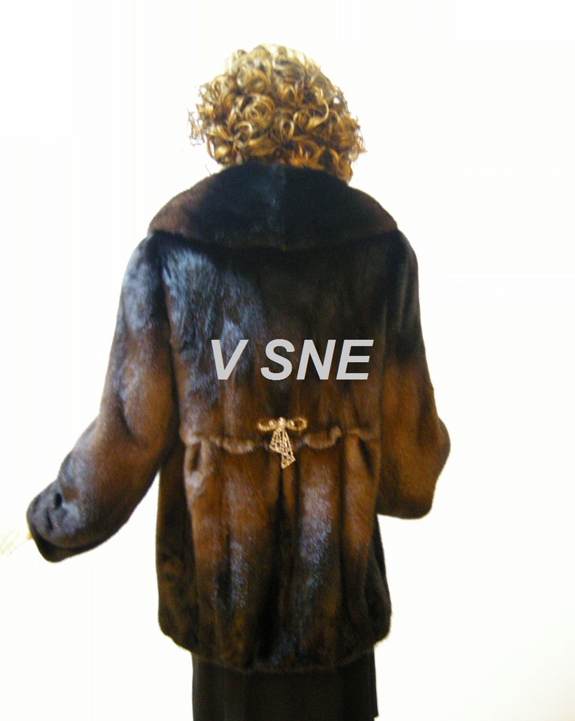 进口美国水貂裘皮皮草飞机斜袖0