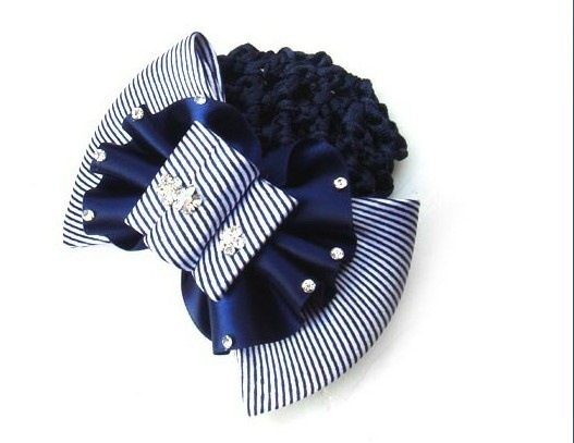 精品职业头花批发 空姐银行护士电信邮政酒店点钻条纹头花