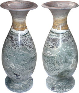 七彩石花瓶.孔雀石花瓶