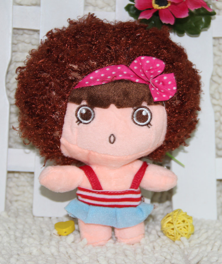 18cm可爱摩丝娃娃公仔 7寸抓机娃娃